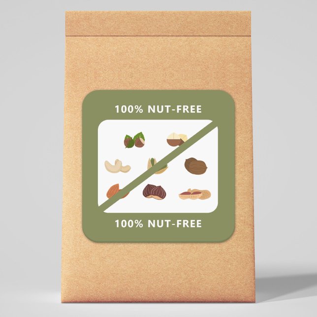 100% nut-free Sticker (100% nut-free Sticker)