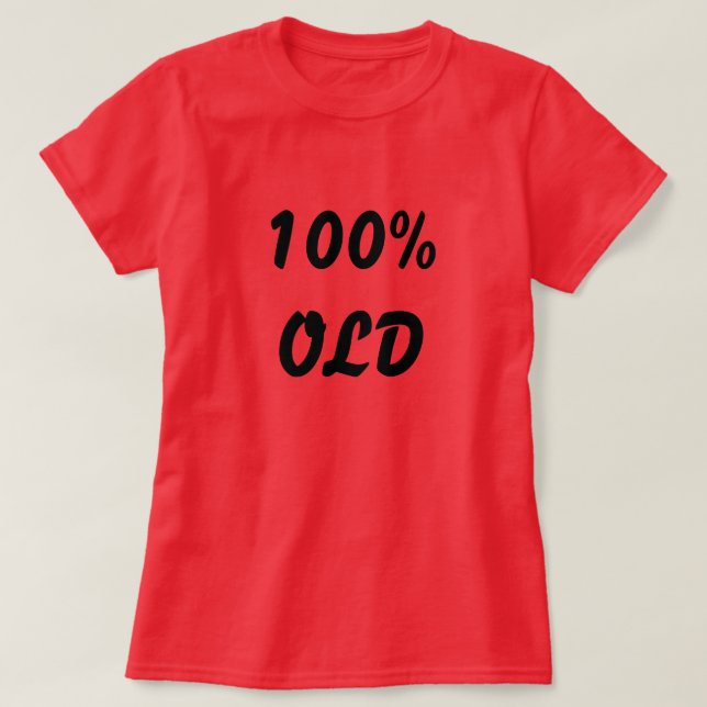 100% old deep red T-Shirt (Design Front)
