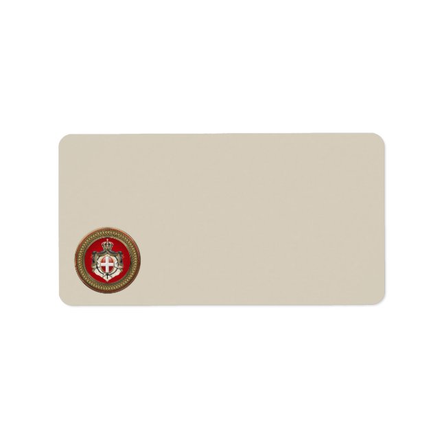 [100] Order of Malta - SMOM Coat of Arms Label (Front)