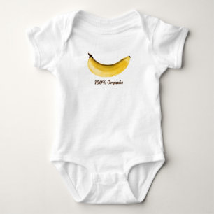 "100% ORGANIC BANANA BABY" #foodiepower Baby Bodysuit