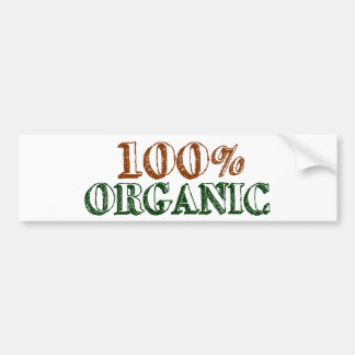 100% Organic Bumper Sticker