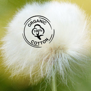 100% Organic Cotton, Clothing Business, Rubber Stamp