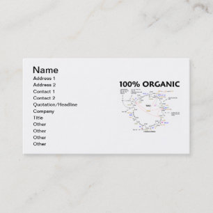 100% Organic (Krebs Cycle Humour) Business Card