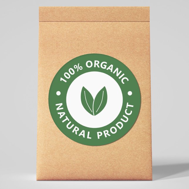 100% Organic, Natural Product Sticker (100% Organic, Natural Product Sticker)
