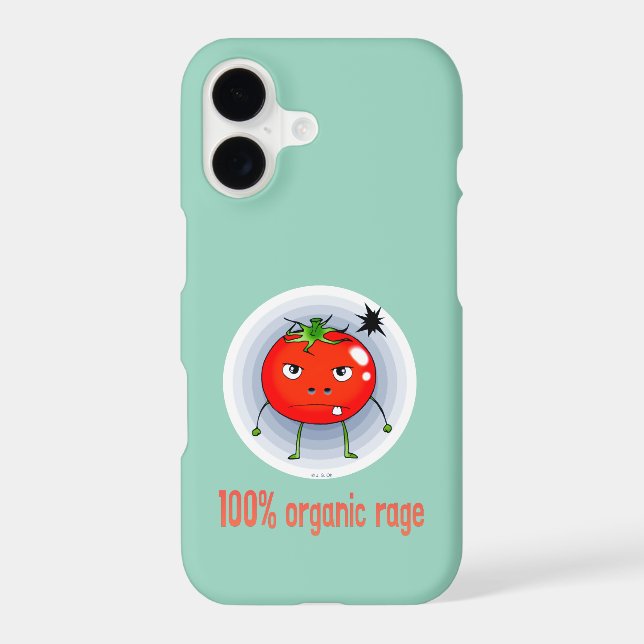 100% Organic Rage Funny Angry Tomato (Back)