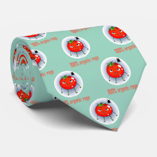 100% Organic Rage Funny Angry Tomato Tie