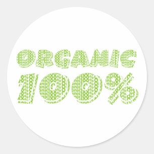 100% Organic Stickers