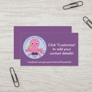 100 Pack Business Cards Octopus For A Preemie US