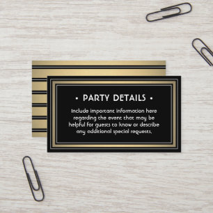 100 Pack Details Enclosure Elegant Black & Gold Business Card