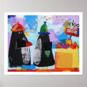 100 Penguin Mittens Poster