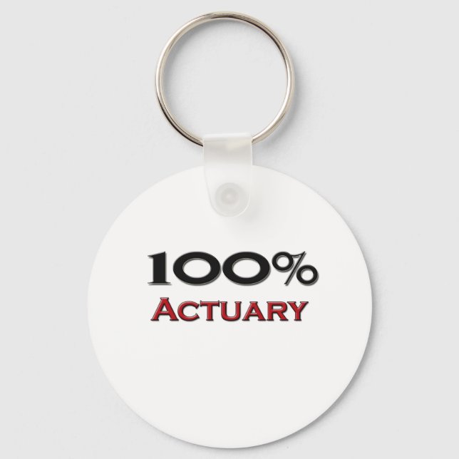 100 Percent Actuary Key Ring (Front)
