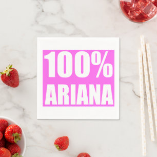 100 percent Ariana name Napkin