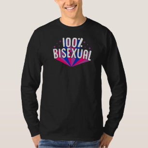 100 Percent Bisexual Pride Aesthetic Style Bi Stuf T-Shirt