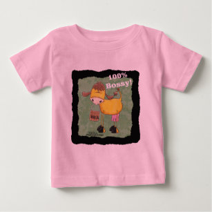 100 Percent Bossy Cow Baby T-Shirt