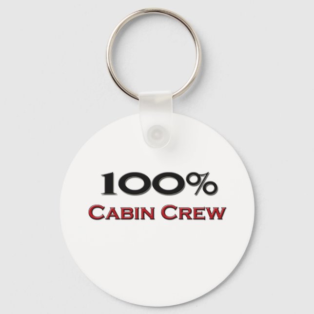 100 Percent Cabin Crew Key Ring (Front)