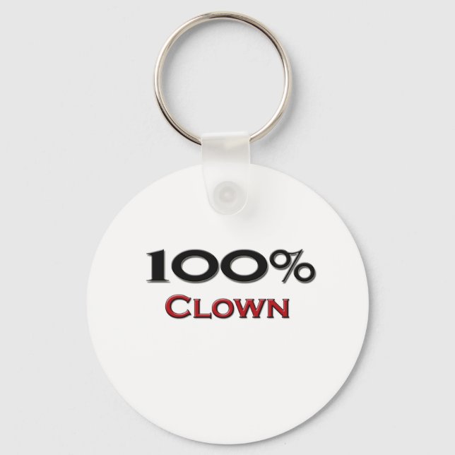 100 Percent Clown Key Ring (Front)