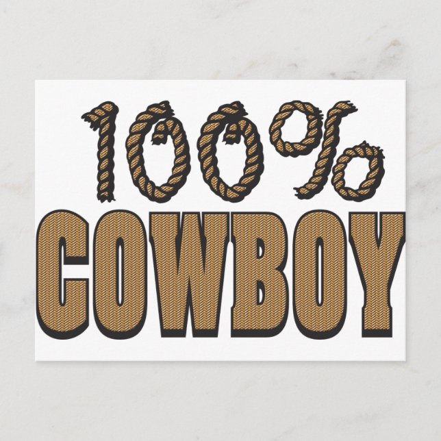 100 Percent Cowboy Postcard (Front)