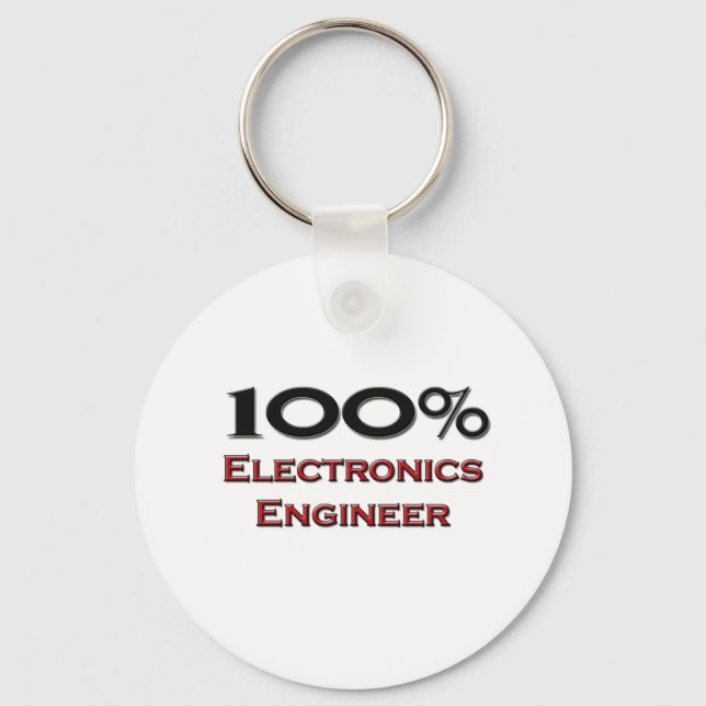 100 Percent Electronics Engineer Key Ring (Front)
