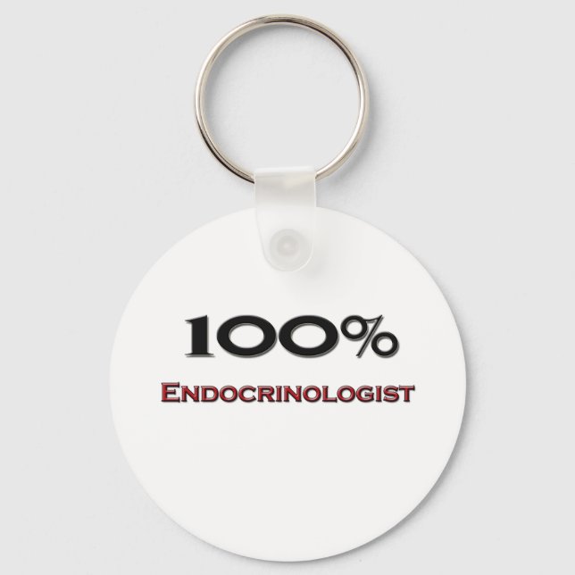 100 Percent Endocrinologist Key Ring (Front)