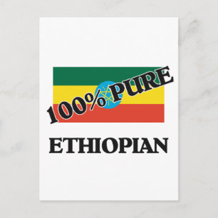 100 Percent ETHIOPIAN Postcard