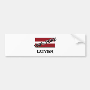 100 Percent LATVIAN Bumper Sticker
