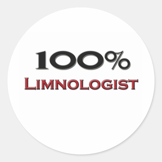 100 Percent Limnologist Classic Round Sticker (Front)