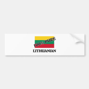 100 Percent LITHUANIAN Bumper Sticker