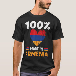 100 Percent Made In Armenia Armenian Boys Girls Ki T-Shirt
