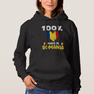 100 Percent Made In Romania Romanian Boys Girls Ki Hoodie