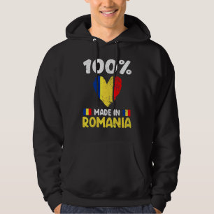 100 Percent Made In Romania Romanian Boys Girls Ki Hoodie