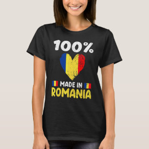 100 Percent Made In Romania Romanian Boys Girls Ki T-Shirt