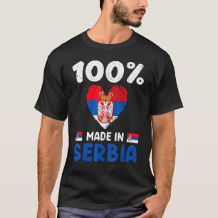 100 Percent Made In Serbia Serbian Boys Girls Kids T-Shirt