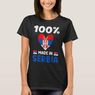 100 Percent Made In Serbia Serbian Boys Girls Kids T-Shirt
