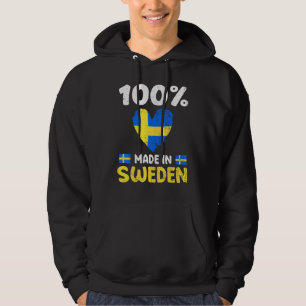 100 Percent Made In Sweden Swedish Boys Girls Kids Hoodie