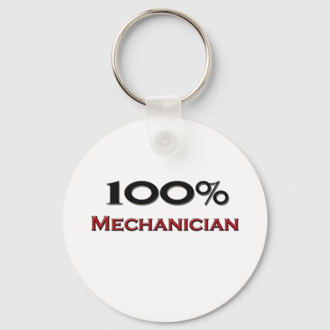 100 Percent Mechanician Key Ring (Front)