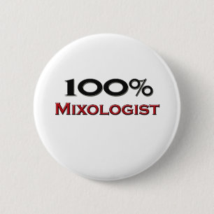 100 Percent Mixologist 6 Cm Round Badge