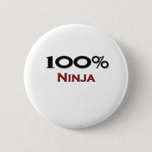100 Percent Ninja 6 Cm Round Badge