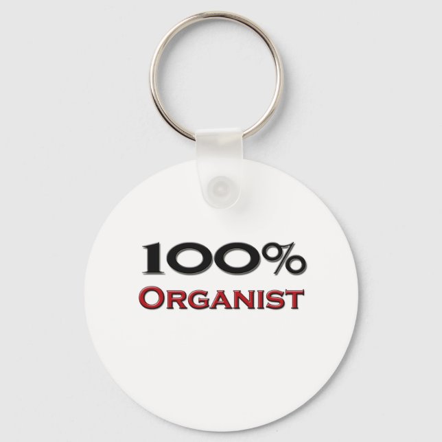 100 Percent Organist Key Ring (Front)