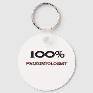 100 Percent Paleontologist Key Ring