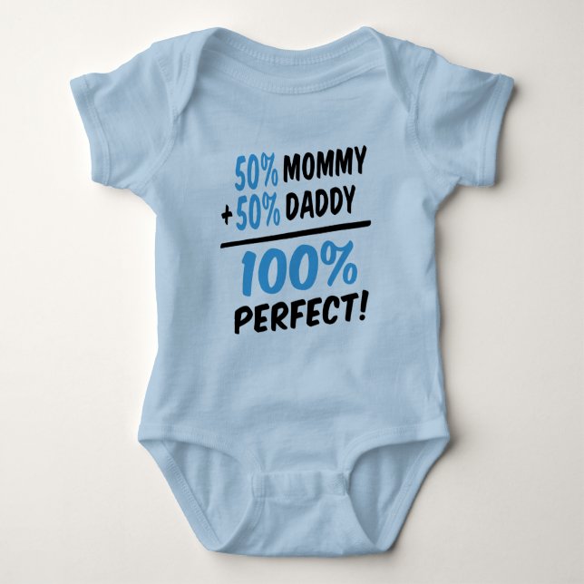 100 percent perfect baby boy bodysuit (Front)