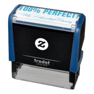 "100% PERFECT!" School Teacher Rubber Stamp