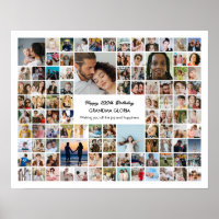 100 Photo Collage Custom Pictures 100th Birthday