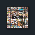 100 Photo Collage Family Portrait Canvas Print<br><div class="desc">Turn your favorite photos into a stunning piece of wall art. This custom photo collage poster is the perfect way to tell your story, capturing a lifetime of memories in one beautiful display. With 100% personalization, you can easily upload your own photos and customize the text, fonts, and colors to...</div>