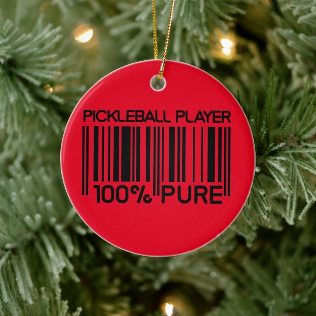 100% pickleball player custom text ceramic tree decoration (Tree)