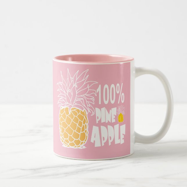 100% pineapple Two-Tone coffee mug (Right)