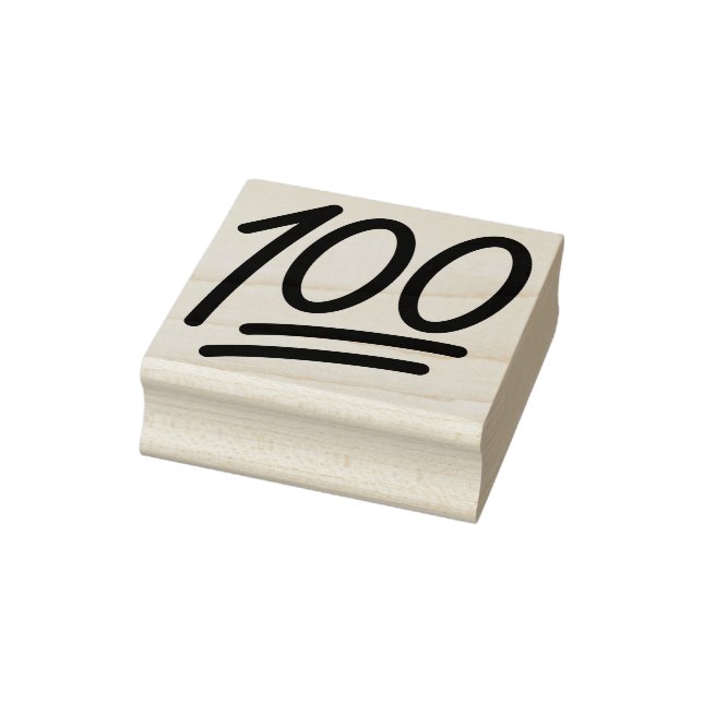 100 Points Emoji Wood Art Stamp (Stamp)