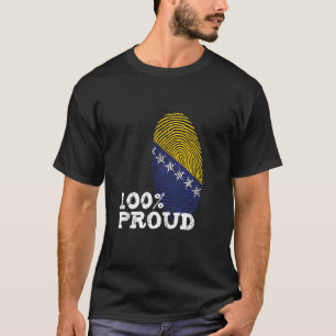 100 Proud Bosnia Herzegovina flag for Proud Bosnia T-Shirt