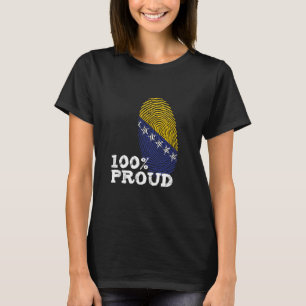 100 Proud Bosnia Herzegovina flag for Proud Bosnia T-Shirt