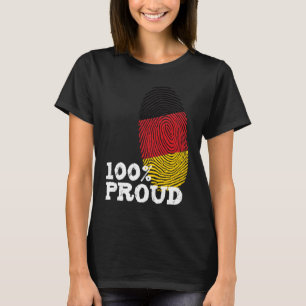 100 Proud Germany fingerprint flag for Proud Germa T-Shirt