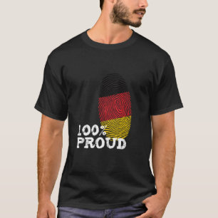 100 Proud Germany fingerprint flag for Proud Germa T-Shirt